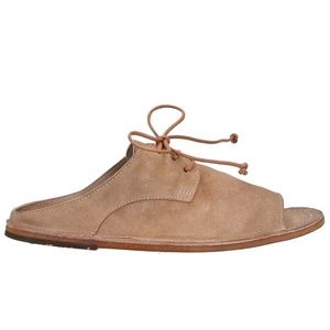 Marsell Sandalaccio Lace-Up Suede Slide Sandals 36